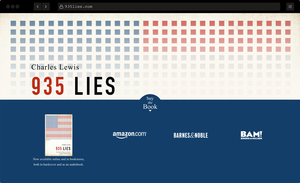 935 Lies website screenshot detail
