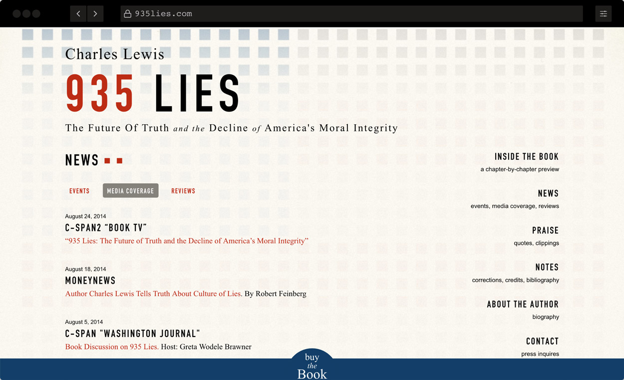 935 Lies website screenshot detail