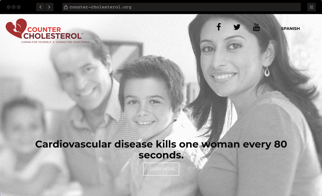 Counter Cholesterol website screenshot