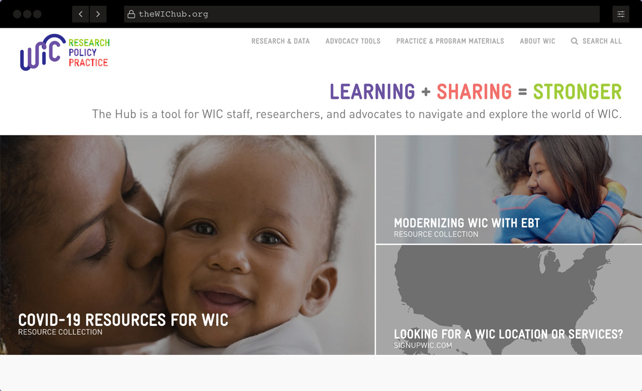 WIC Hub website screenshot